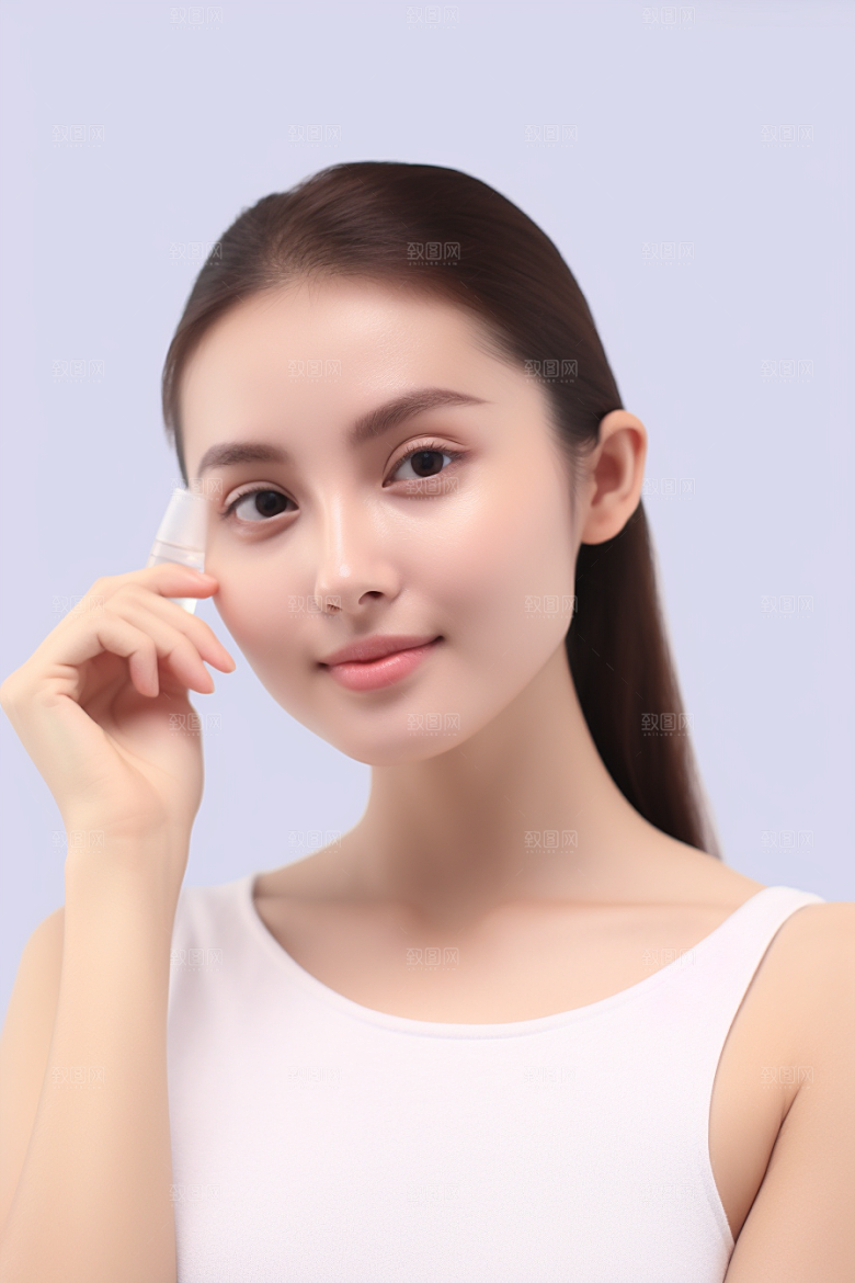 女性肖像简约清新广告摄影图