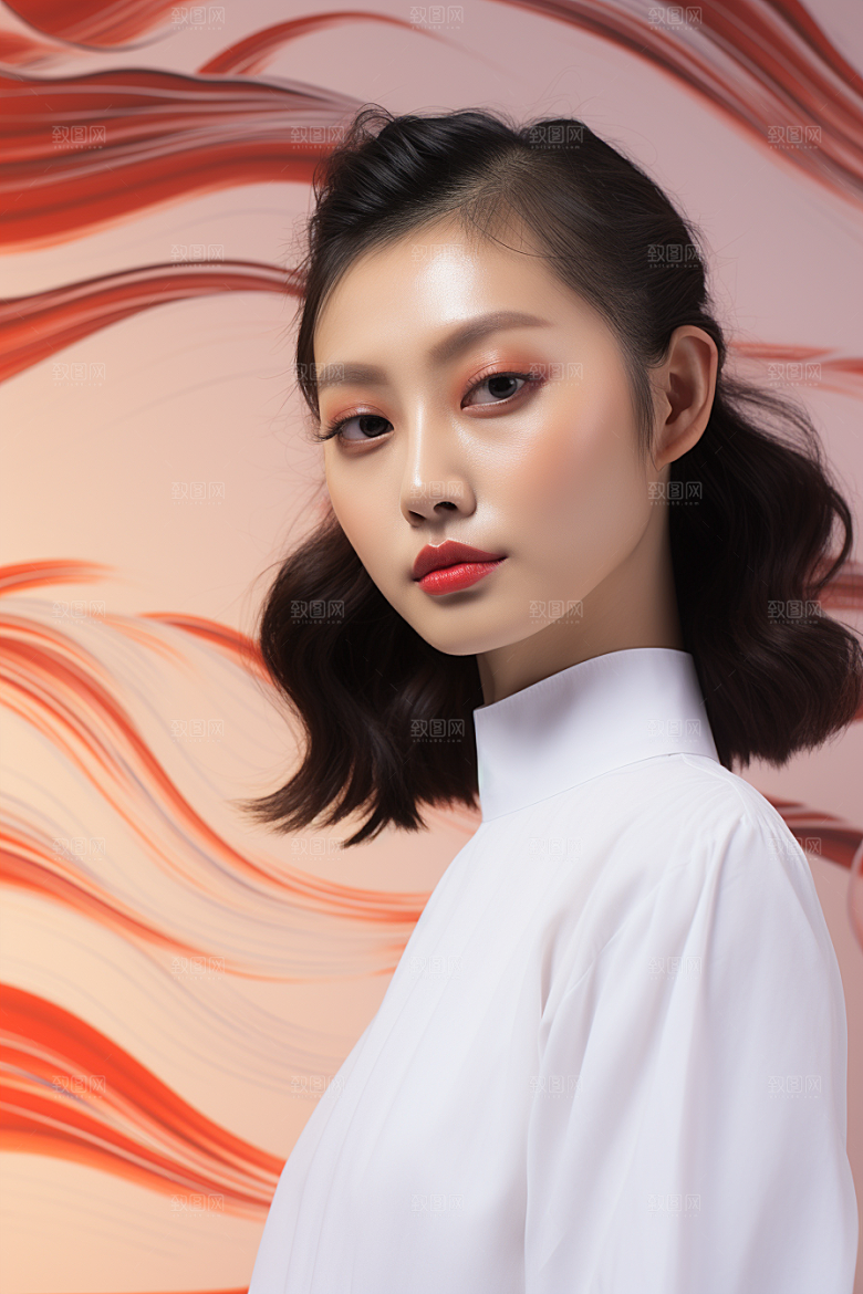 女性肖像清新大气广告摄影图