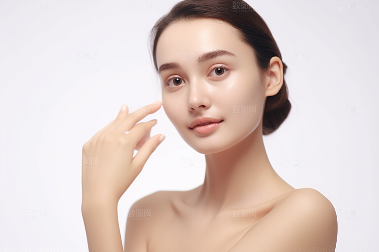 女性肖像简约大气广告摄影图