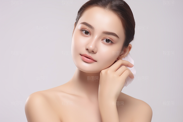 女性肖像大气简约广告摄影图
