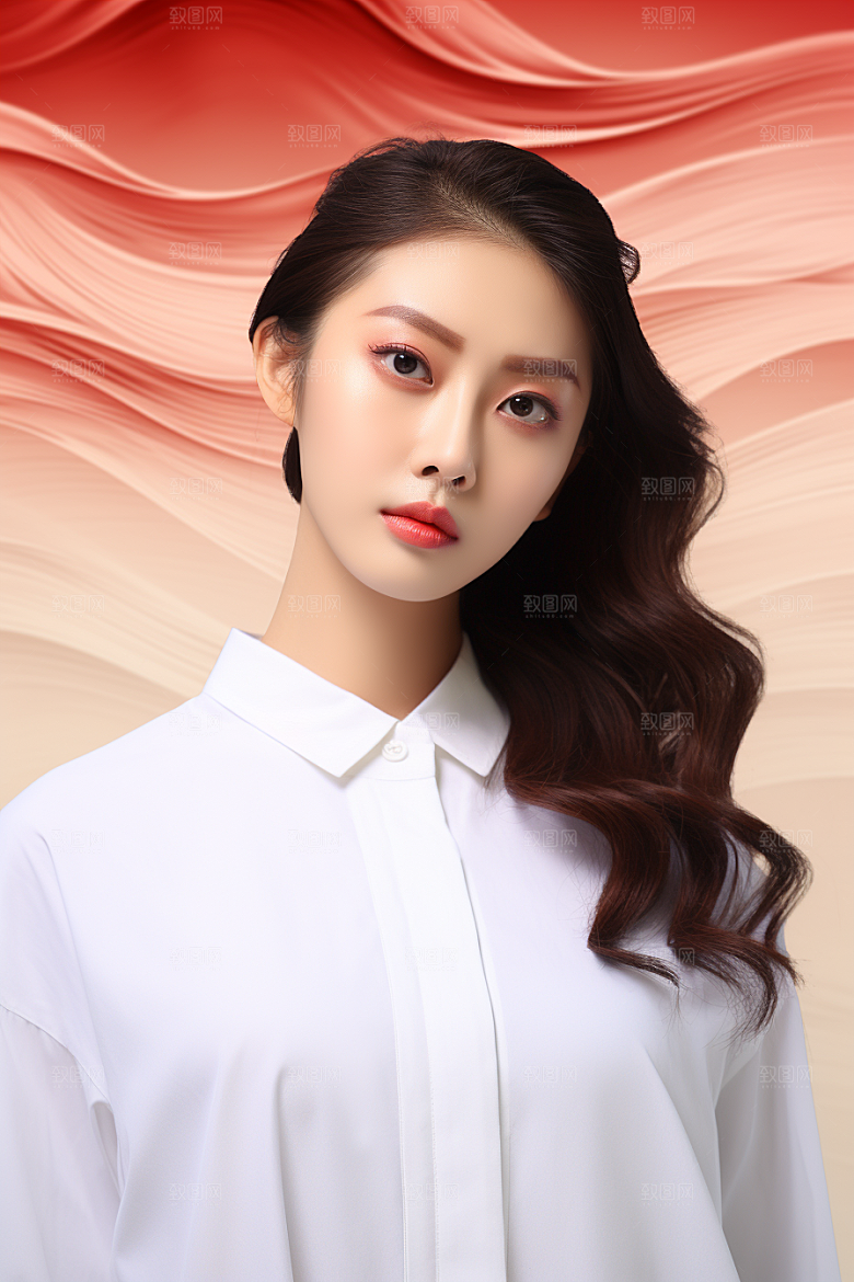 女性肖像简约大气广告摄影图