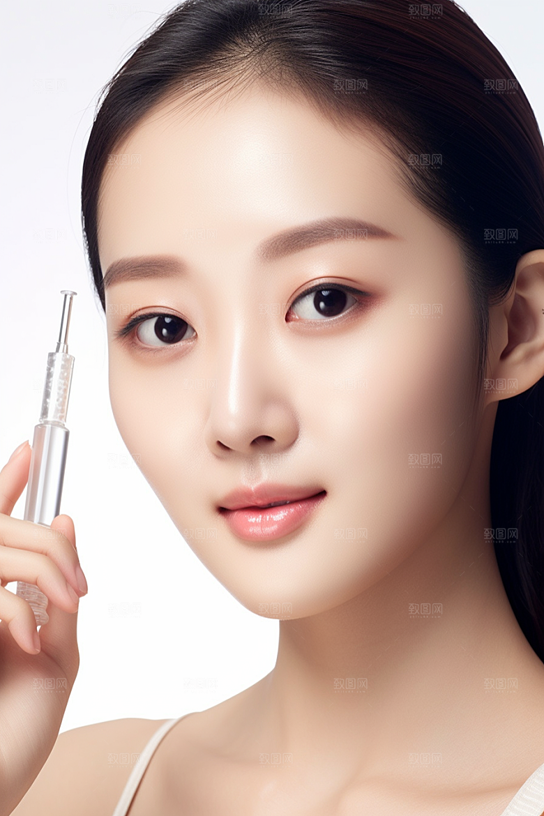 女性肖像护肤品高清广告摄影图