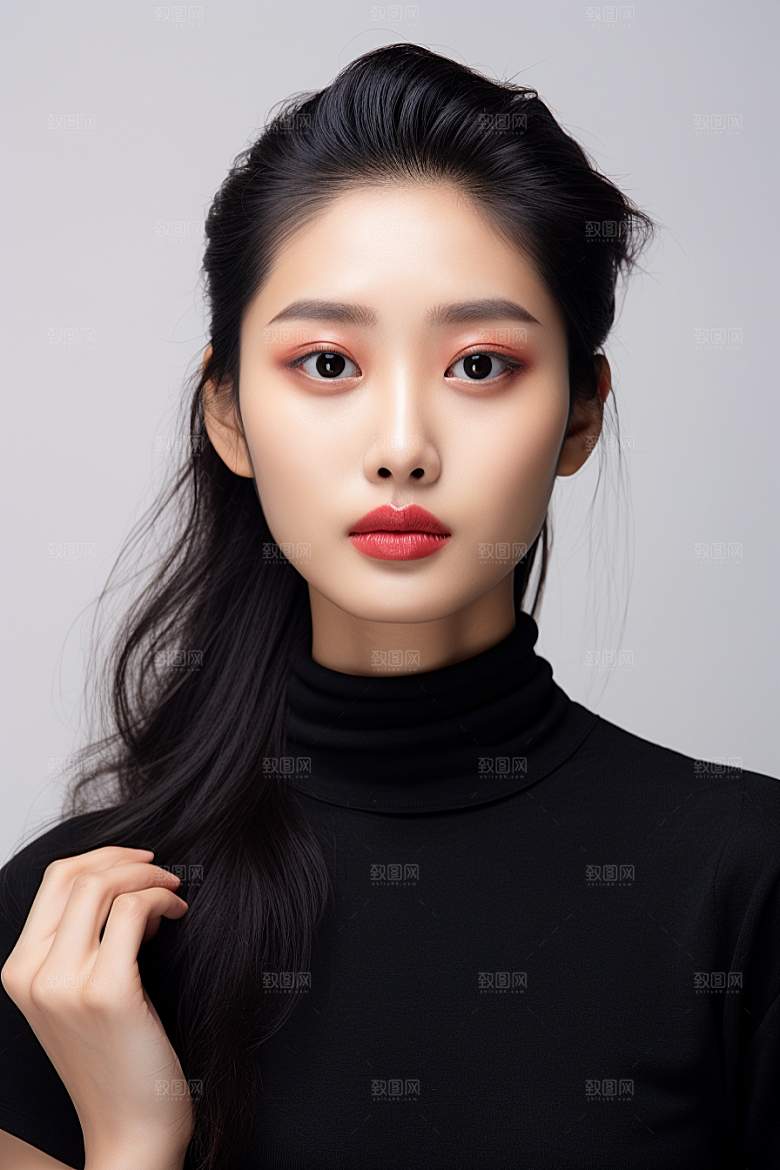 女性肖像优雅简约广告摄影图