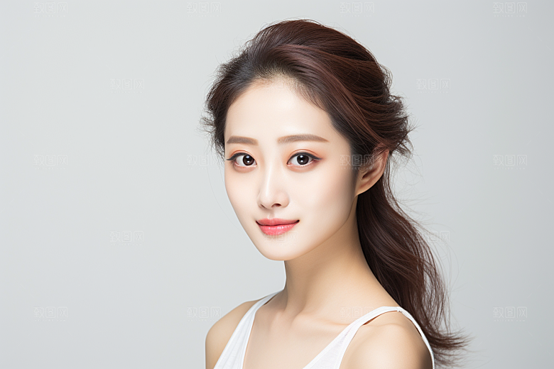 女性肖像护肤品高清广告摄影图
