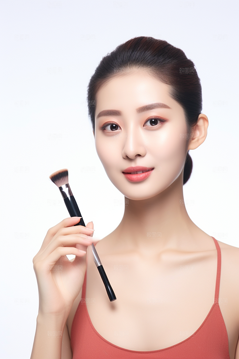 女性肖像护肤品自然广告摄影图