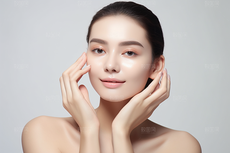 女性肖像人物护肤品广告摄影图