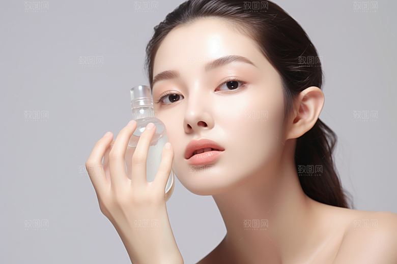 女性肖像护肤品高清广告摄影图
