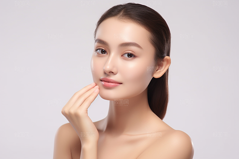女性肖像简约优雅广告摄影图