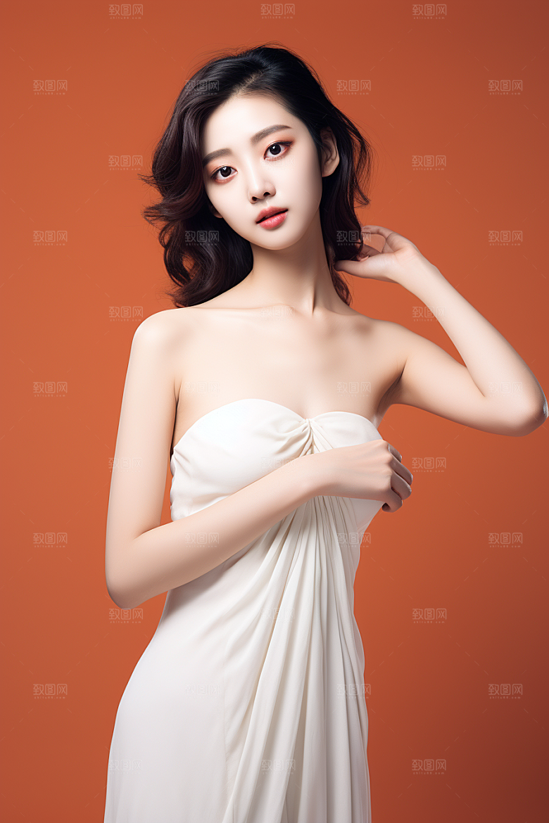 女性肖像自然人物广告摄影图