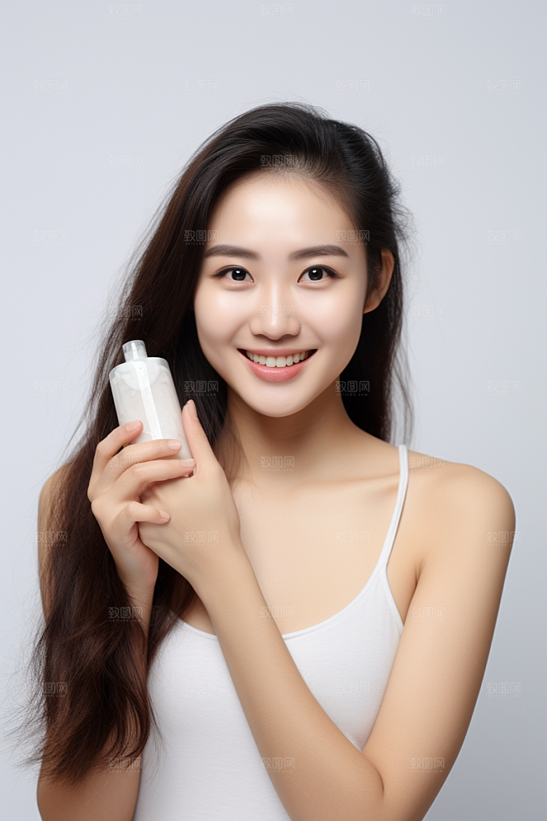 女性肖像淡妆自然广告摄影图