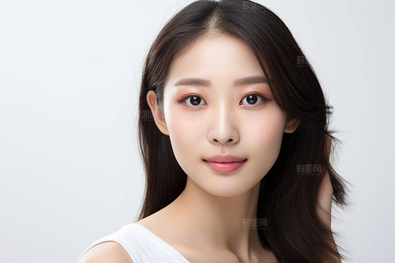 女性肖像优雅简约广告摄影图