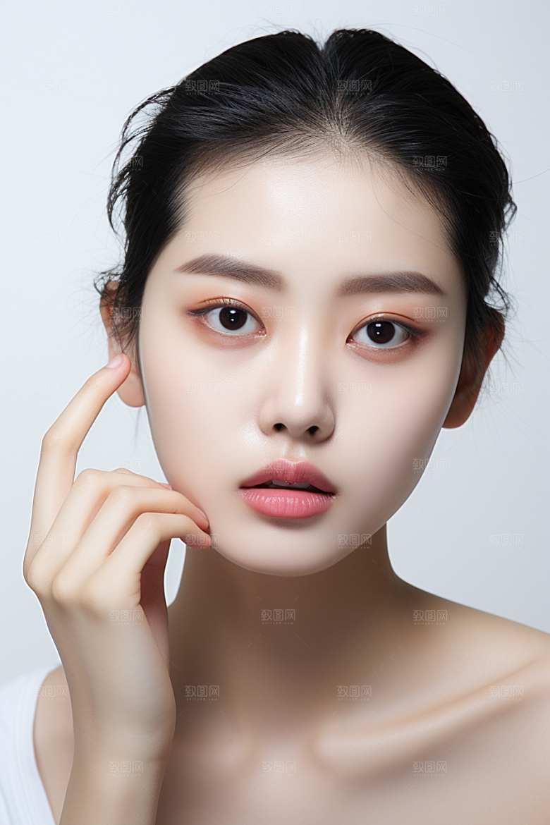 女性肖像高清淡妆广告摄影图