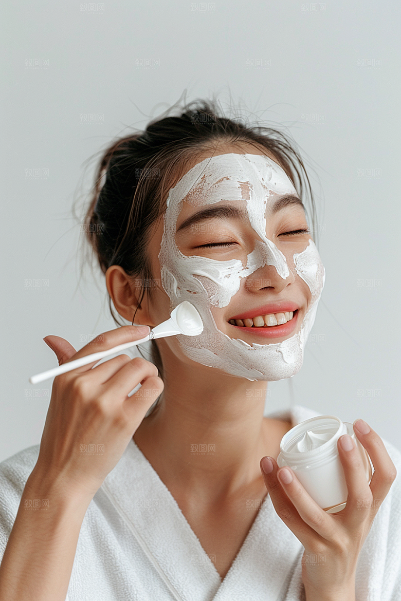 女性肖像淡妆人物广告摄影图