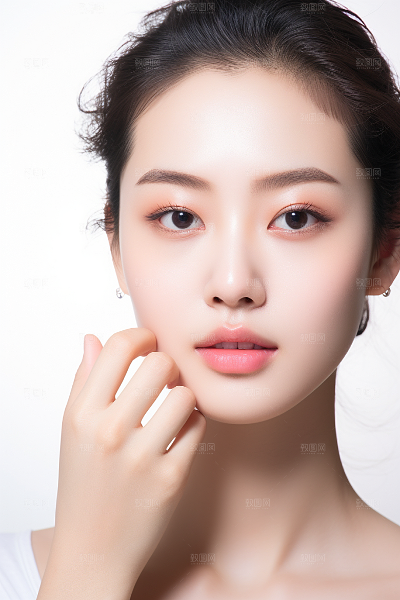 女性肖像人物简约广告摄影图