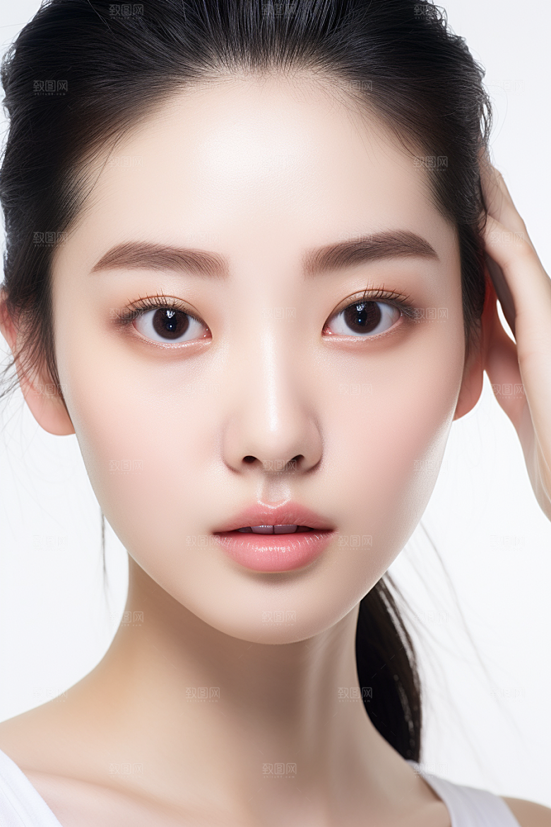 女性肖像护肤品高清广告摄影图