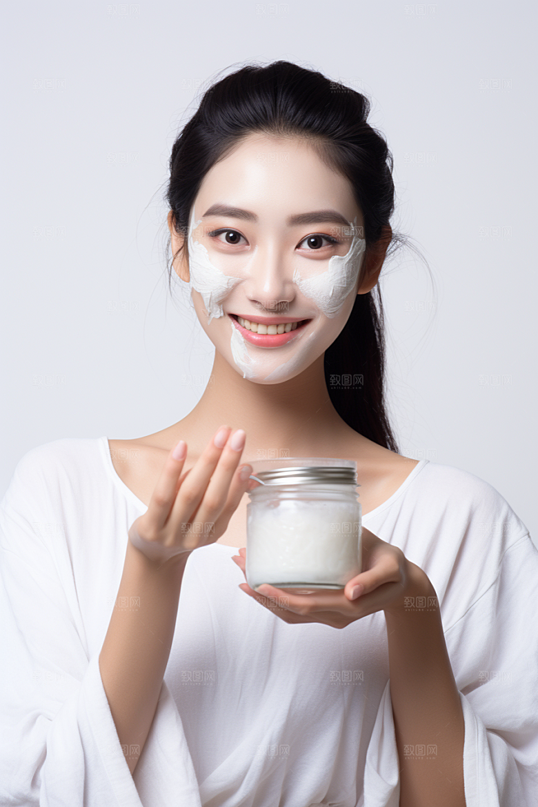 女性肖像清新淡妆广告摄影图
