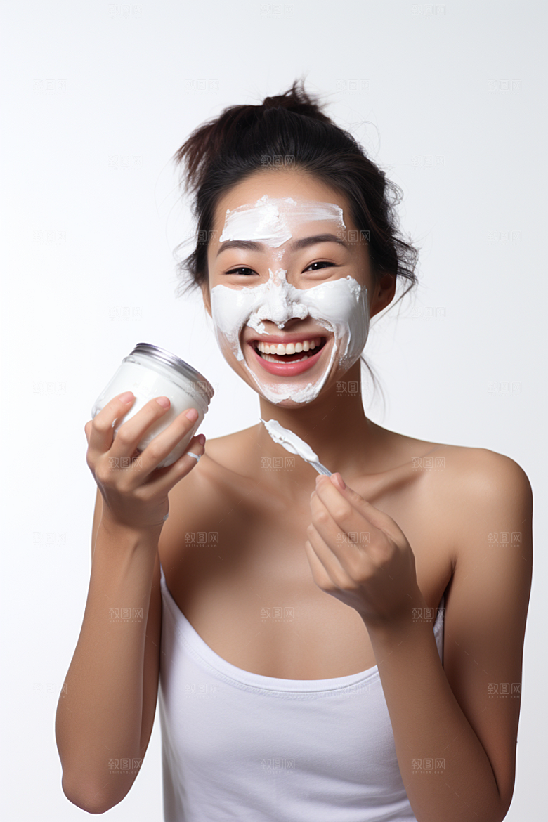 女性肖像自然简约广告摄影图