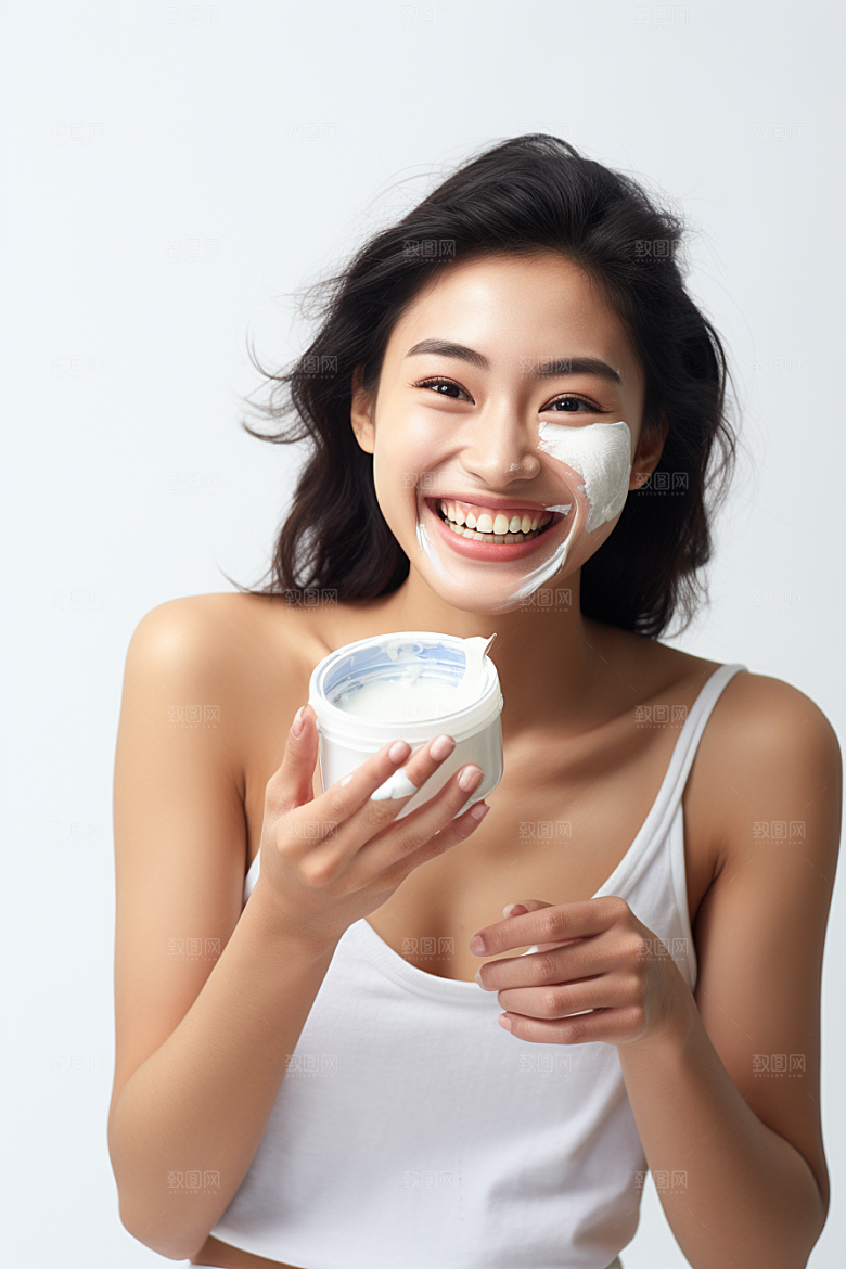 女性肖像自然简约广告摄影图