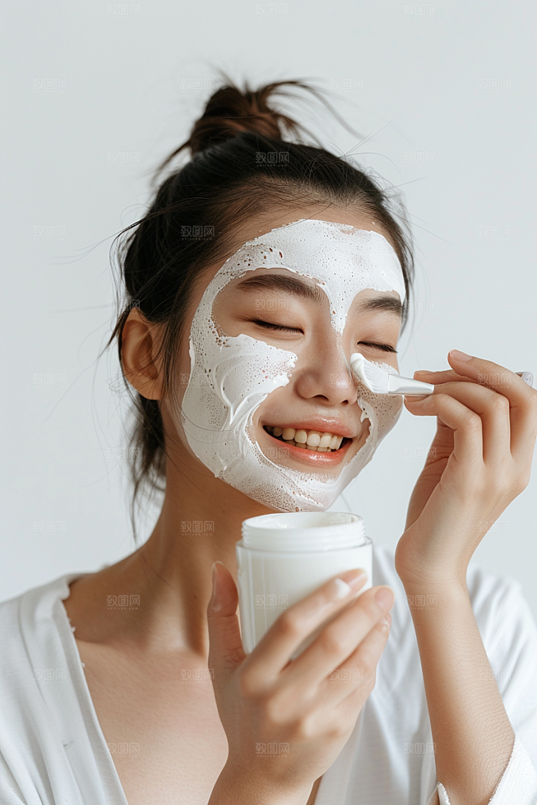 女性肖像淡妆人物广告摄影图