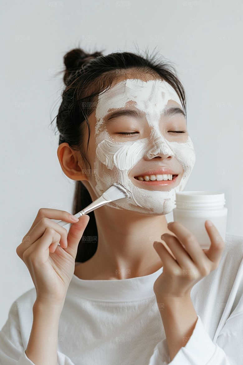 女性肖像优雅护肤品广告摄影图