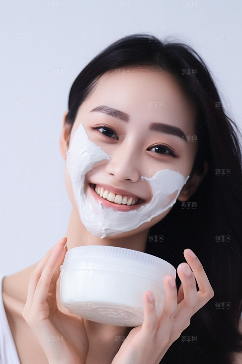 女性肖像人物简约广告摄影图