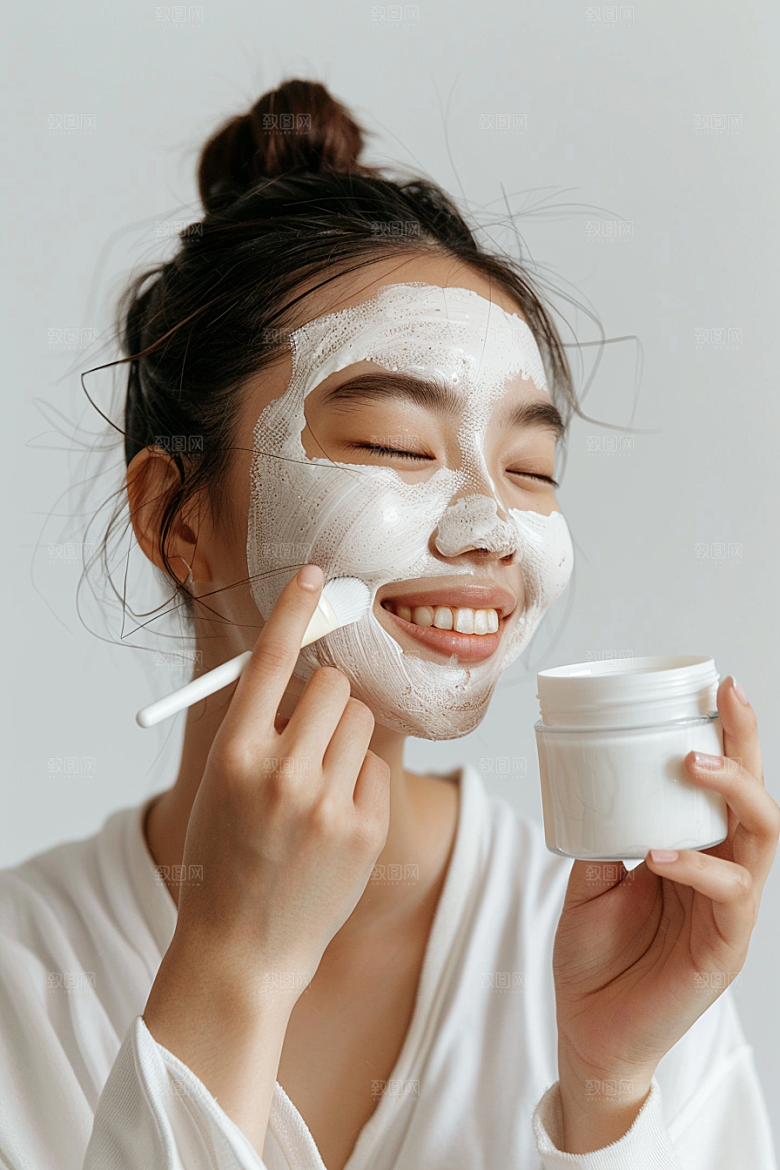 女性肖像护肤品自然广告摄影图