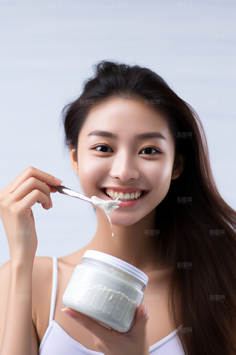 女性肖像自然淡妆广告摄影图