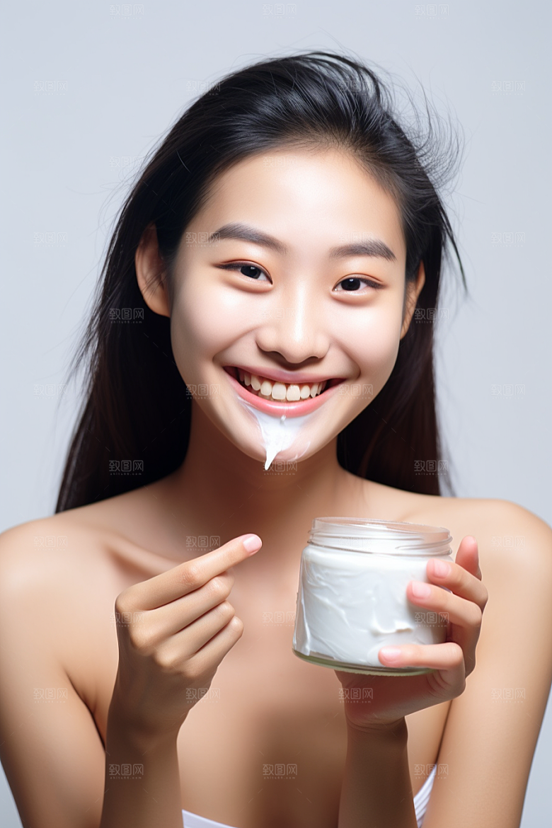 女性肖像人物淡妆广告摄影图