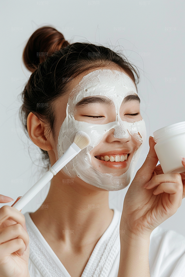 女性肖像清新简约广告摄影图