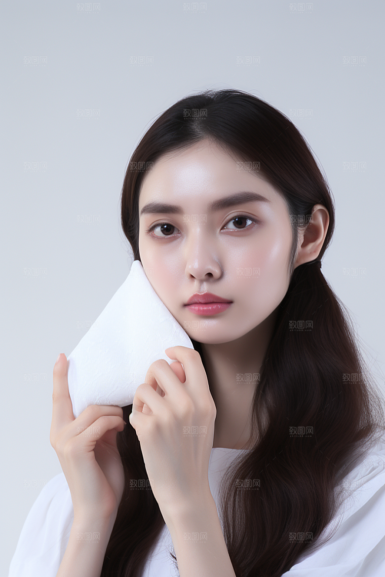 女性肖像淡妆自然广告摄影图