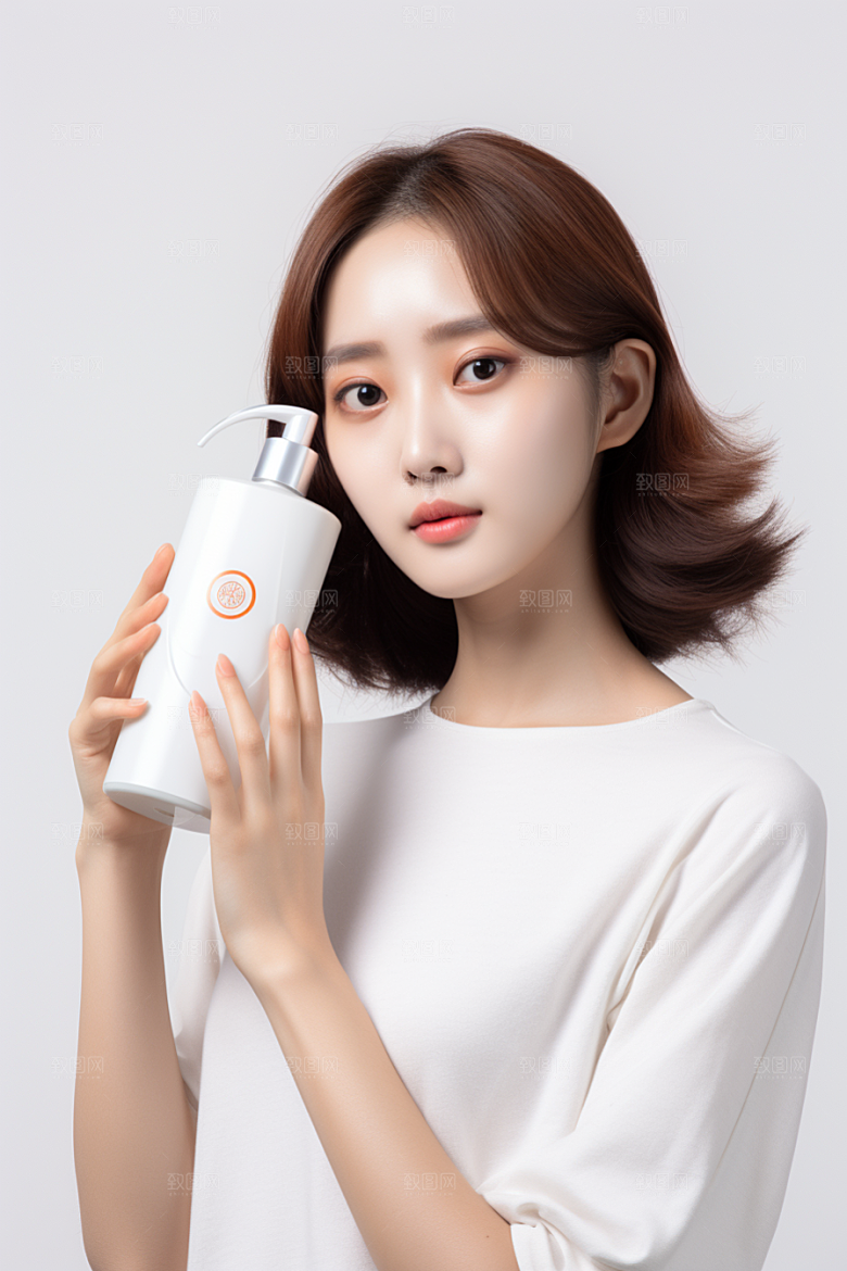 女性肖像淡妆优雅广告摄影图