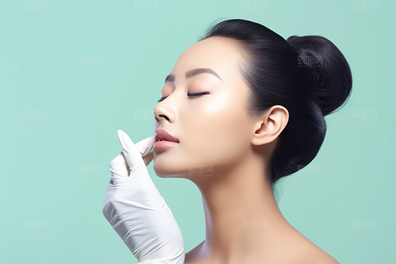 女性肖像简约淡妆广告摄影图