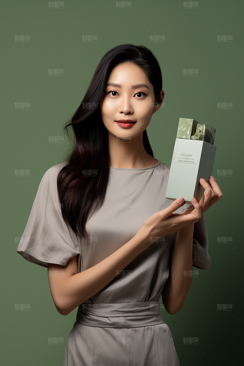 女性肖像自然简约广告摄影图