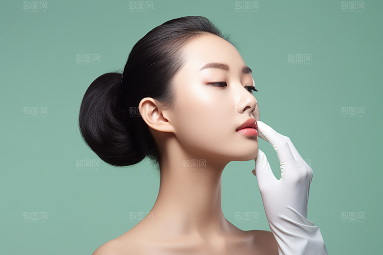 女性肖像淡妆优雅广告摄影图