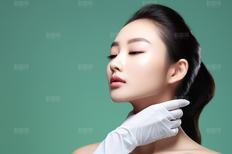 女性肖像大气简约广告摄影图