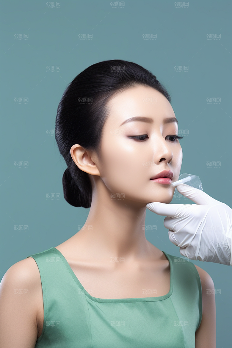 女性肖像淡妆清新广告摄影图