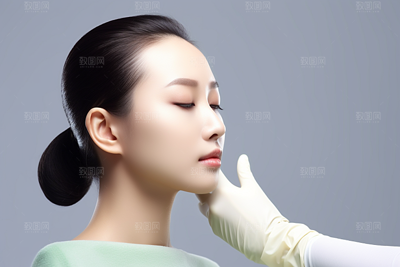 女性肖像高清护肤品广告摄影图
