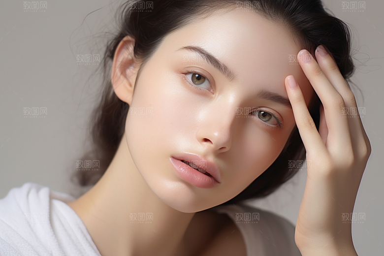 女性肖像大气淡妆广告摄影图