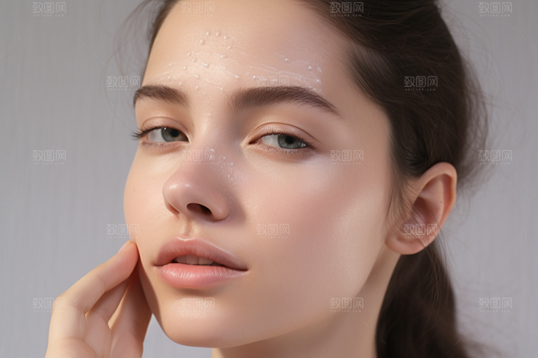 女性肖像护肤品高清广告摄影图