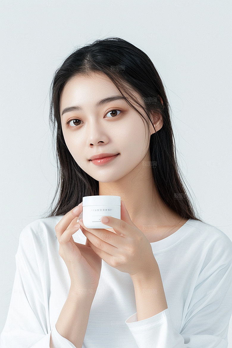 女性肖像优雅护肤品广告摄影图