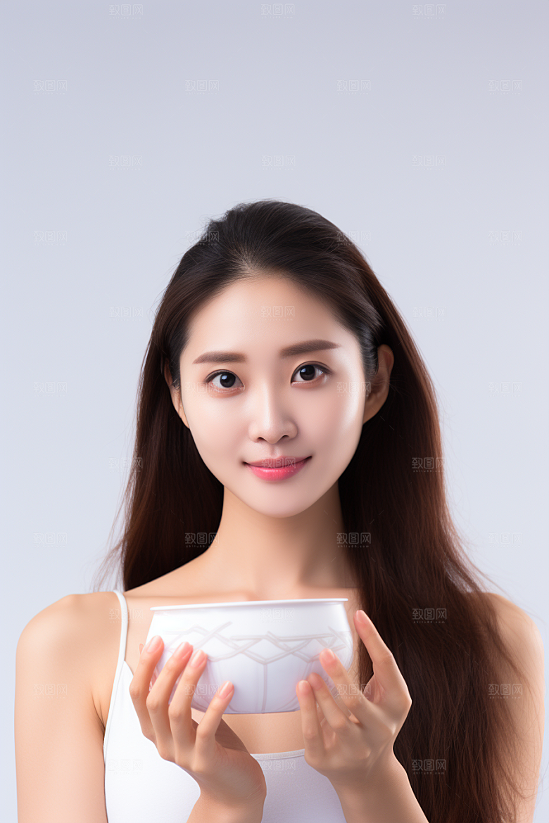 女性肖像自然简约广告摄影图