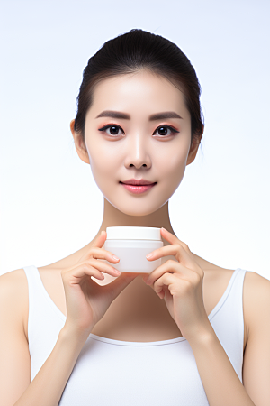 女性肖像护肤品高清广告摄影图