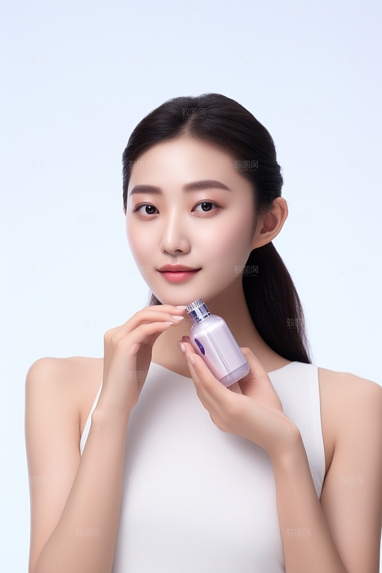 女性肖像淡妆自然广告摄影图
