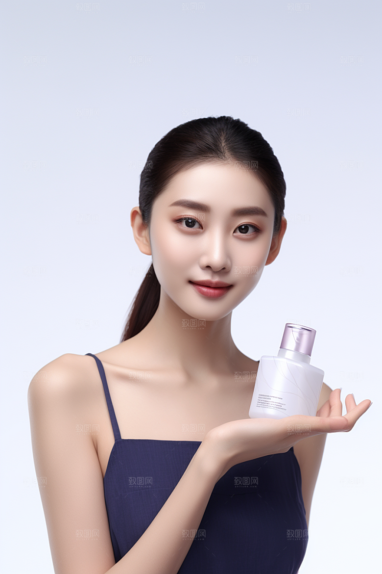 女性肖像优雅简约广告摄影图
