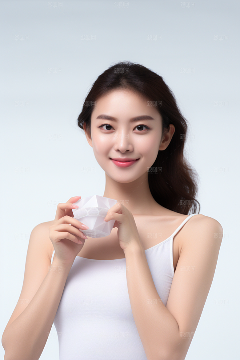 女性肖像自然淡妆广告摄影图