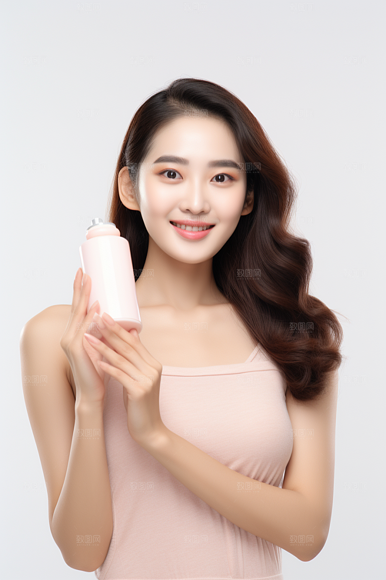 女性肖像人物护肤品广告摄影图