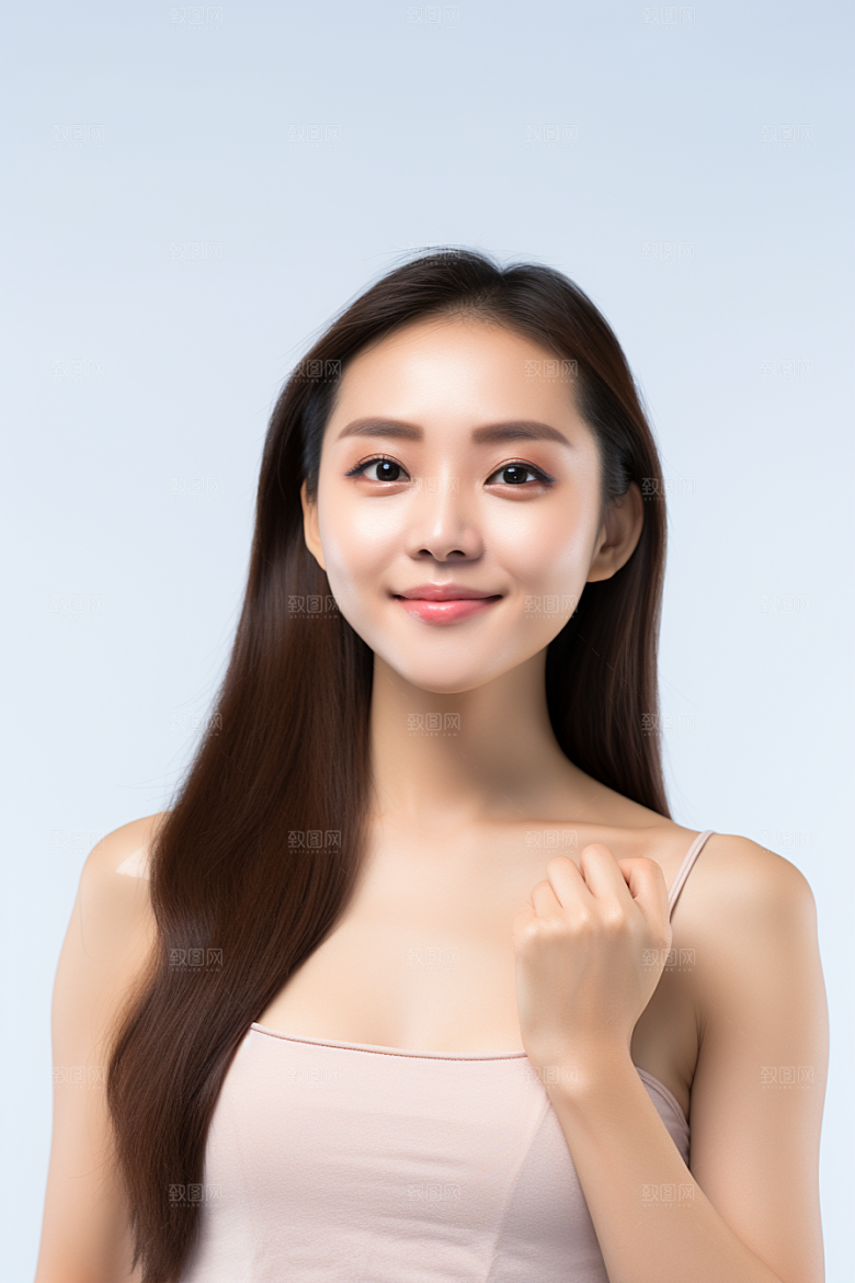 女性肖像大气淡妆广告摄影图