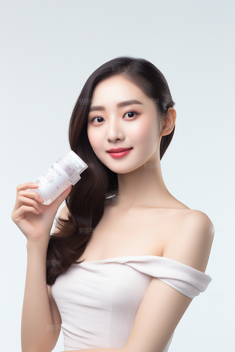 女性肖像简约自然广告摄影图