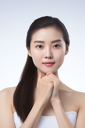 女性肖像人物护肤品广告摄影图