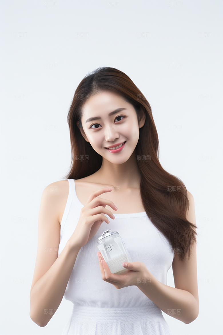女性肖像淡妆自然广告摄影图